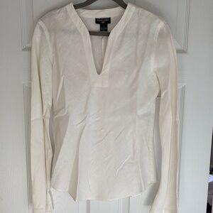 Ralph Lauren White Linen Blouse